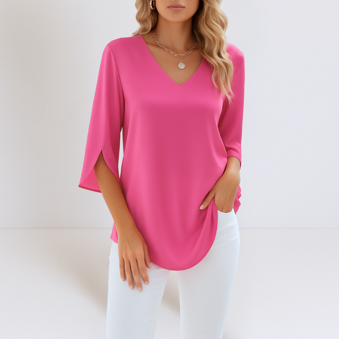 Bolesława – Blouse d'été avec décolleté et fentes