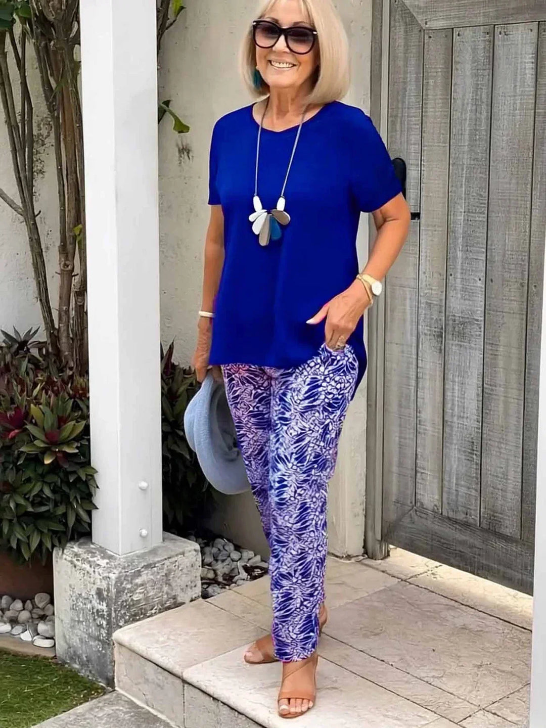 Żaneta – Ensemble élégant composé d'un haut ajusté et d'un pantalon ample