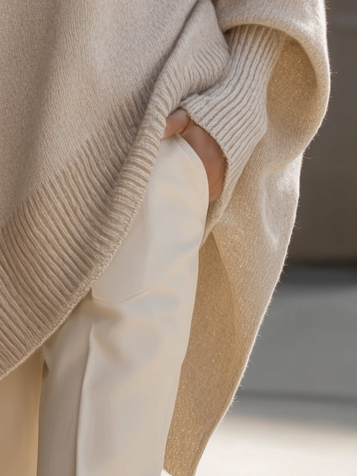 Evelyne – Pull élégant avec ourlet asymétrique