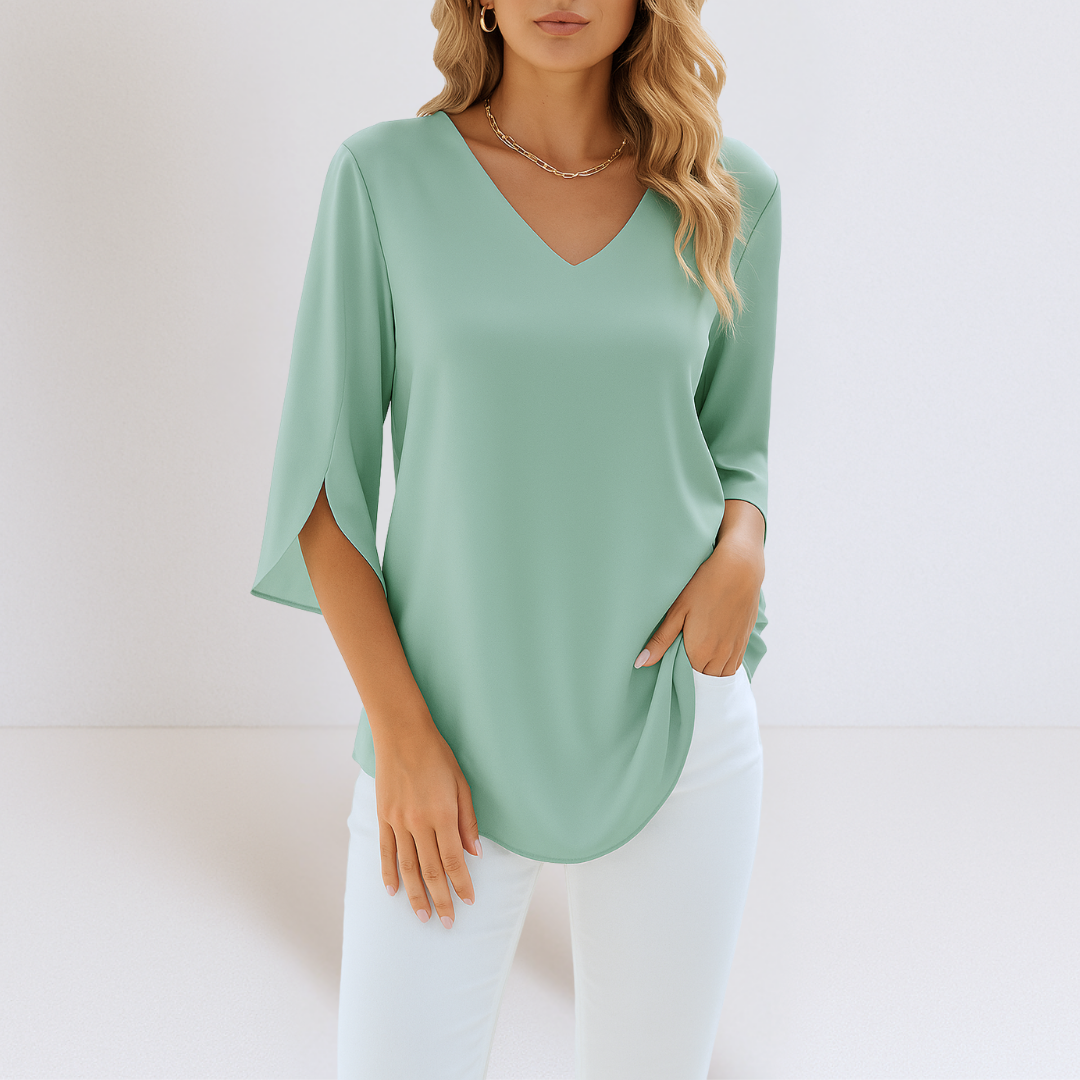 Bolesława – Blouse d'été avec décolleté et fentes
