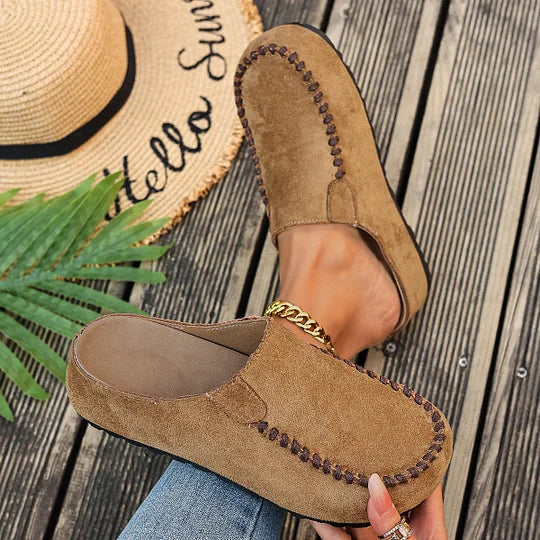 Qirena – Chaussons orthopédiques vintage en cuir