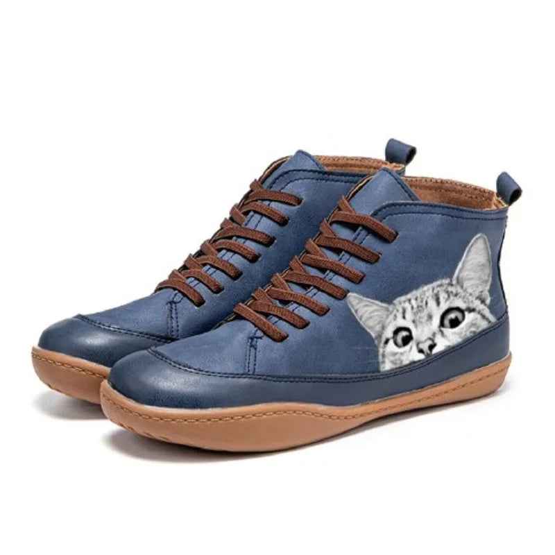 Adina – Bottines en cuir inspirées des chats