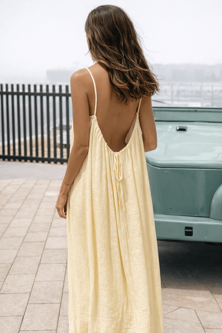 Robe longue dos nu