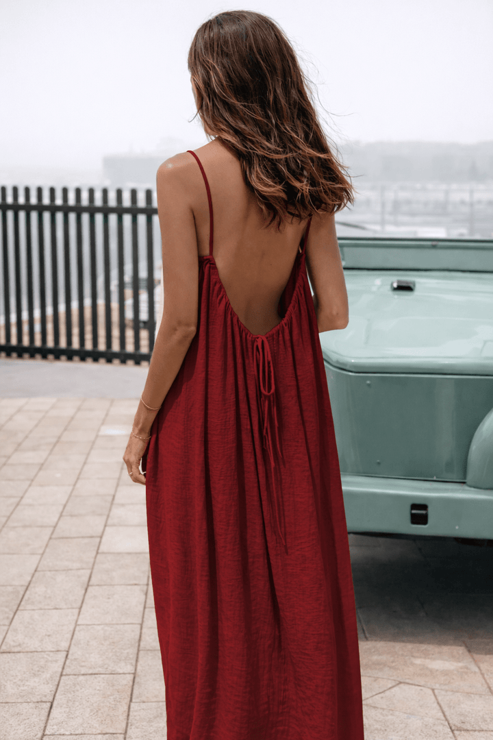 Robe longue dos nu