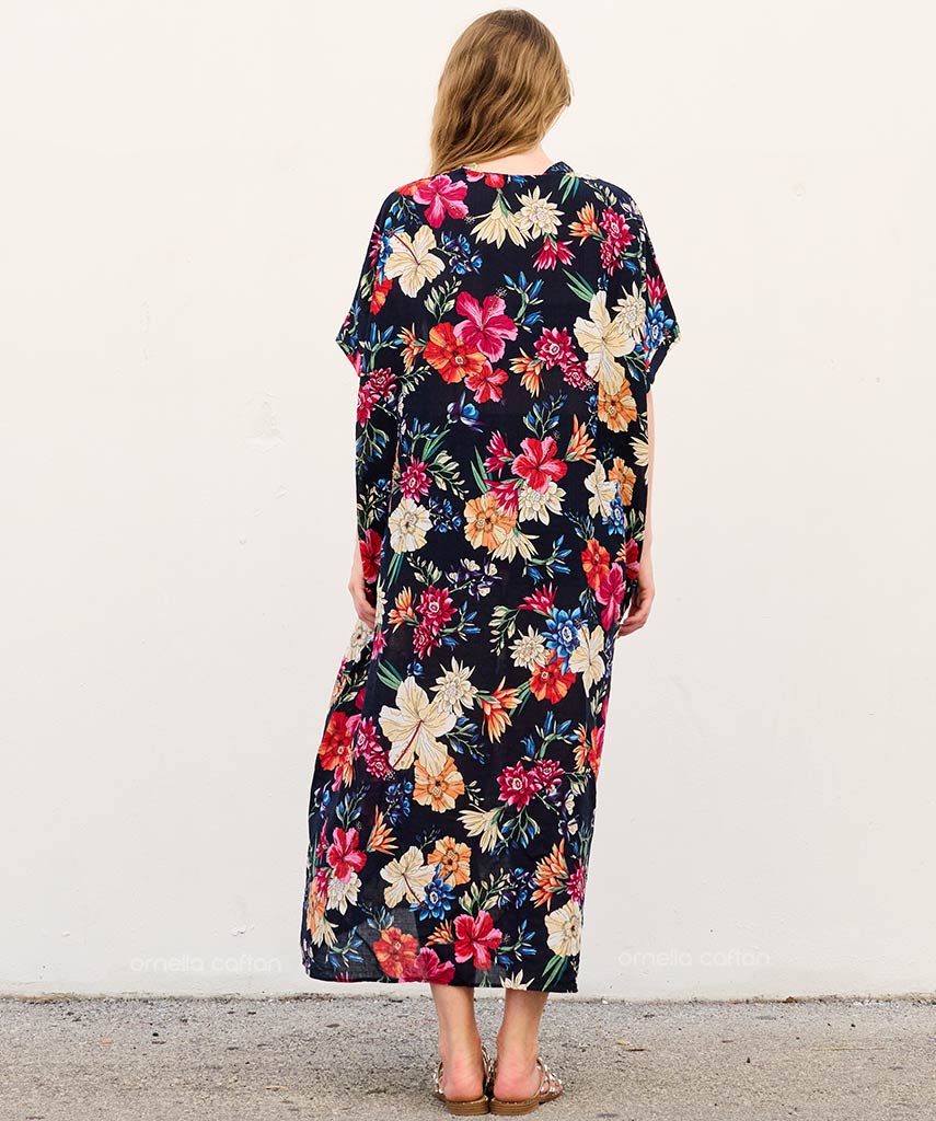 Rina - Robe caftan avec poches pour un usage quotidien