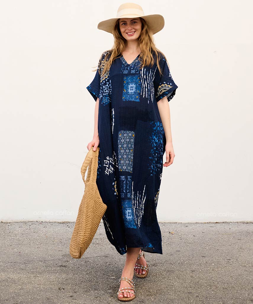 Narelka - Robe caftan avec poches pour un usage quotidien