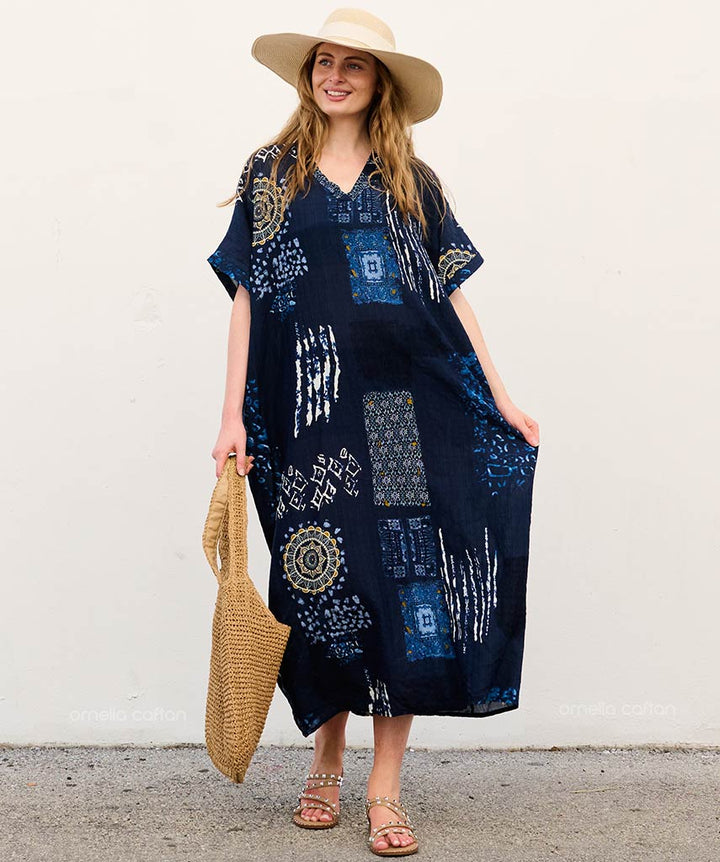 Narelka - Robe caftan avec poches pour un usage quotidien