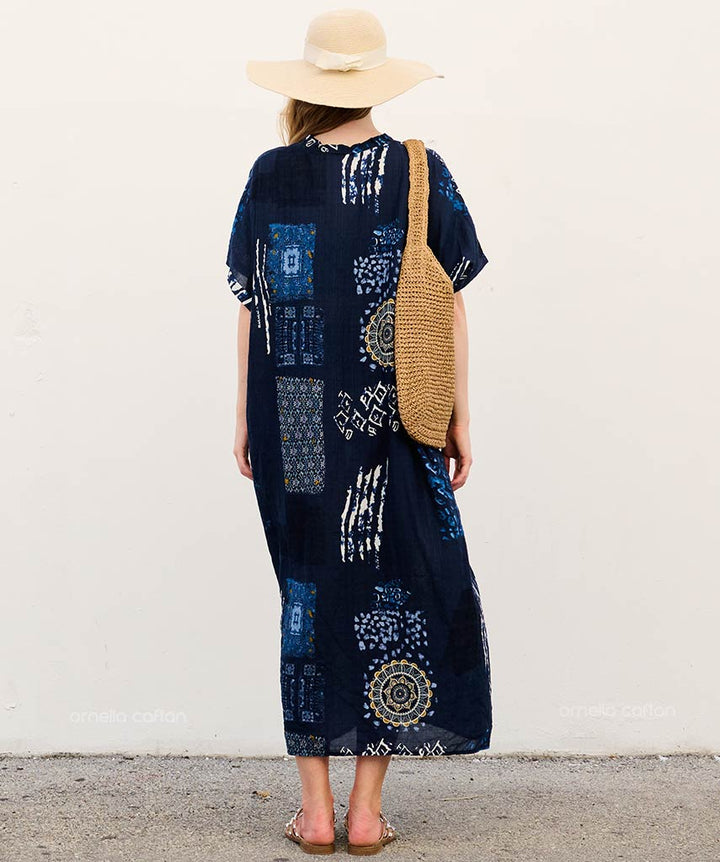 Narelka - Robe caftan avec poches pour un usage quotidien
