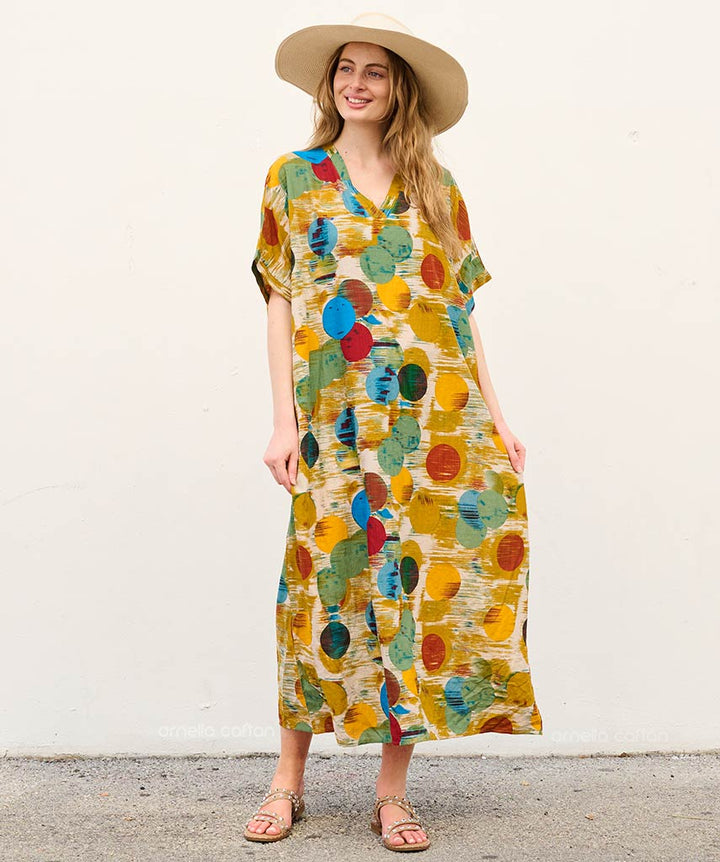 Luma - Robe caftan avec poches pour un usage quotidien