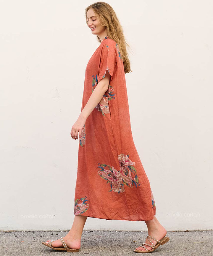 Liva - Robe caftan avec poches pour un usage quotidien