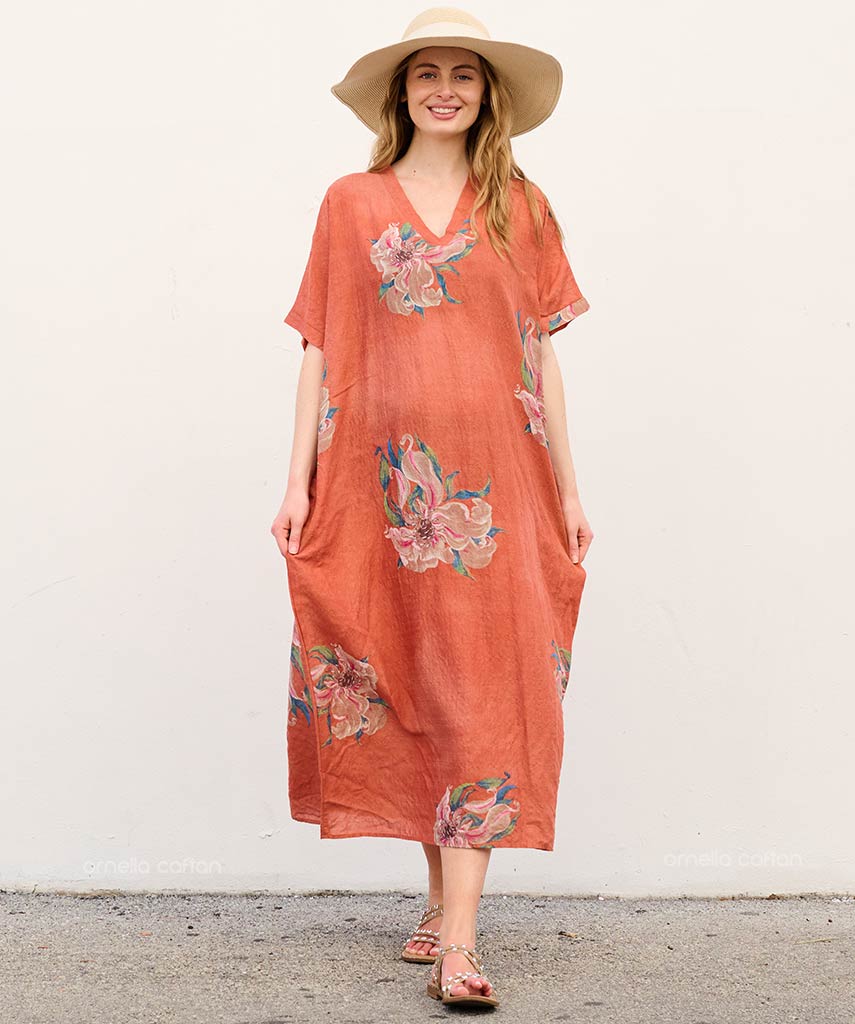 Liva - Robe caftan avec poches pour un usage quotidien