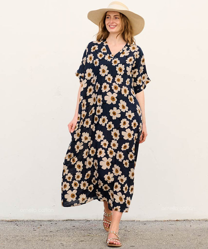Kira - Robe caftan avec poches pour un usage quotidien