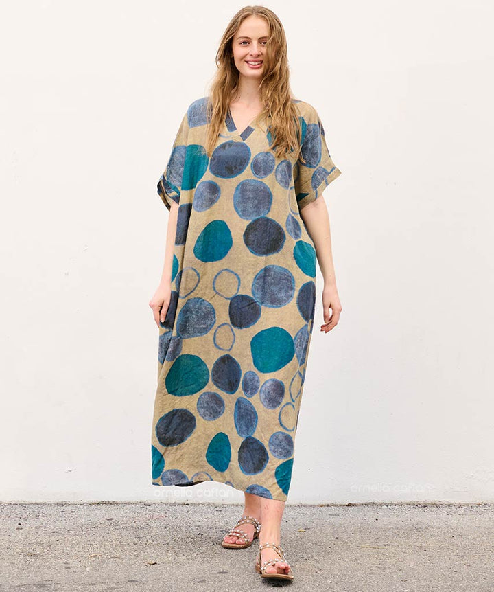 Evia - Robe caftan avec poches pour un usage quotidien
