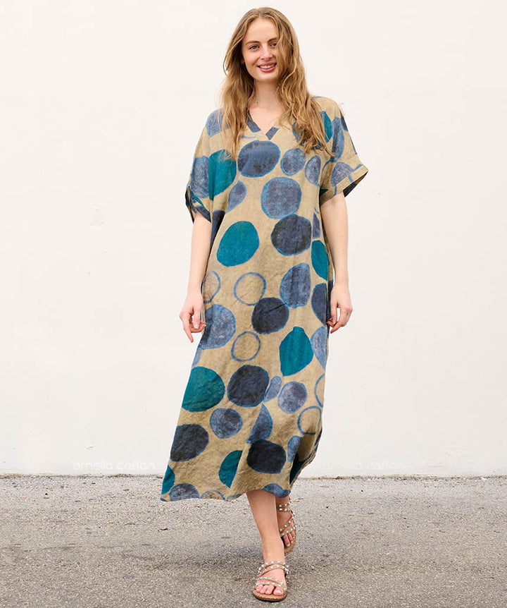Evia - Robe caftan avec poches pour un usage quotidien