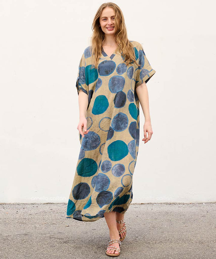 Evia - Robe caftan avec poches pour un usage quotidien