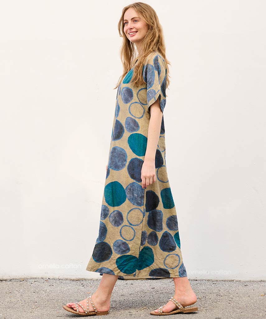 Evia - Robe caftan avec poches pour un usage quotidien