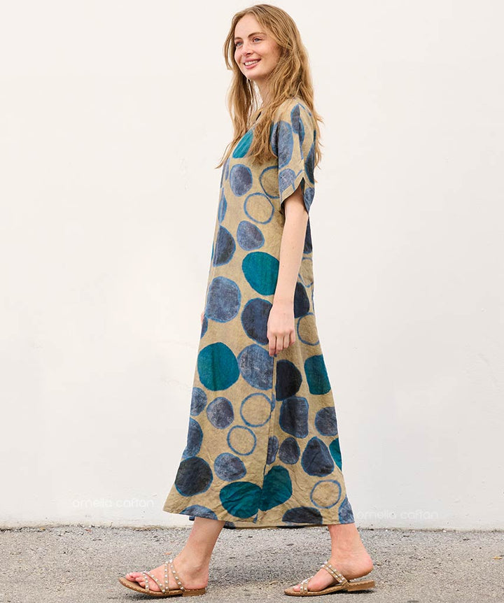 Evia - Robe caftan avec poches pour un usage quotidien