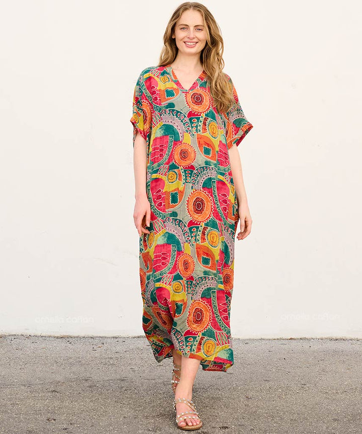 Zira - Robe caftan avec poches pour un usage quotidien