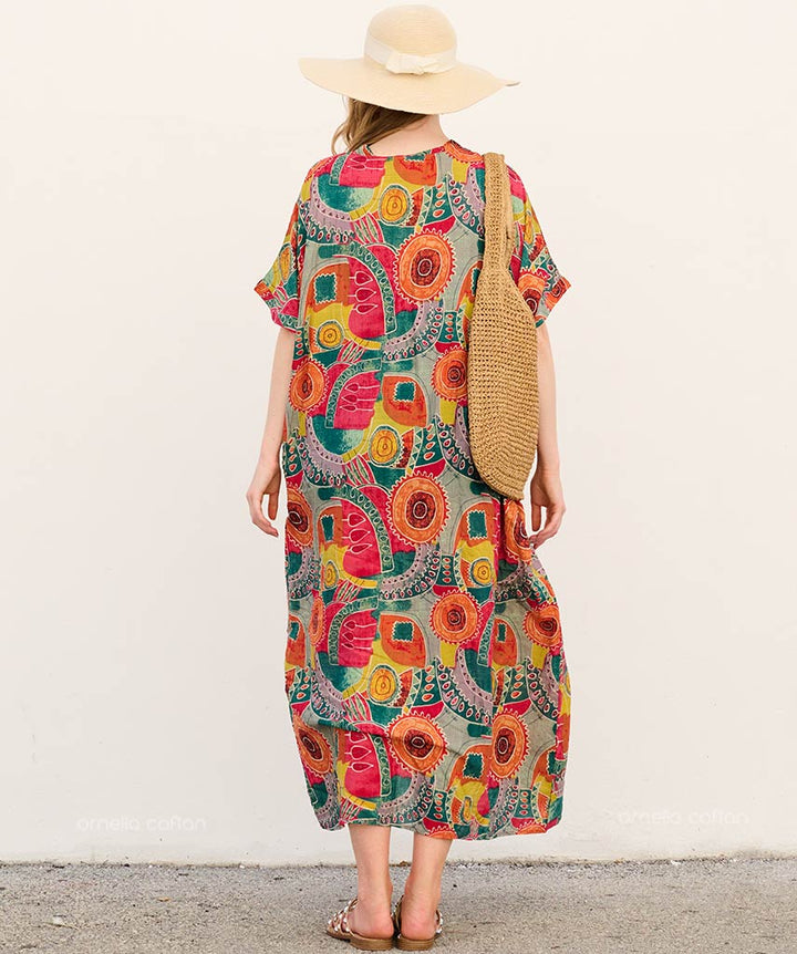 Zira - Robe caftan avec poches pour un usage quotidien
