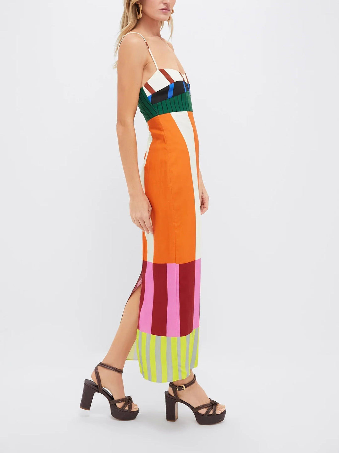 Paloma | Robe longue à rayures colorées