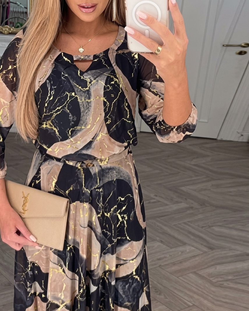 Robe en mousseline imprimée