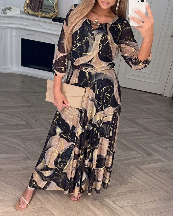 Robe en mousseline imprimée
