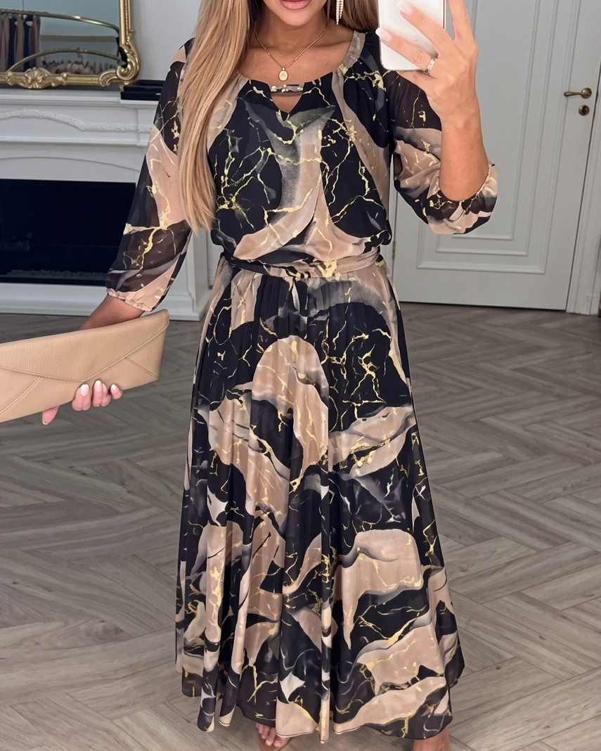 Robe en mousseline imprimée