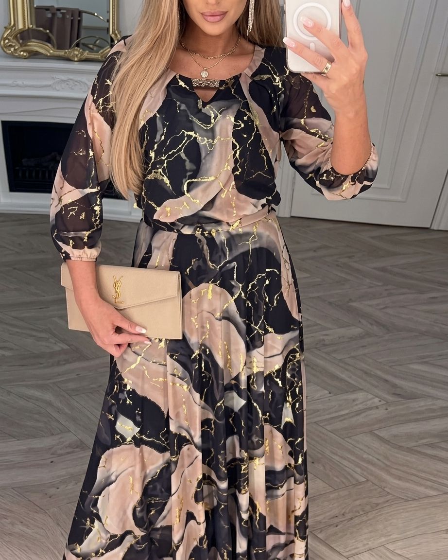 Robe en mousseline imprimée
