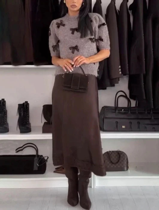 Ryliana – Ensemble pull et jupe élégant