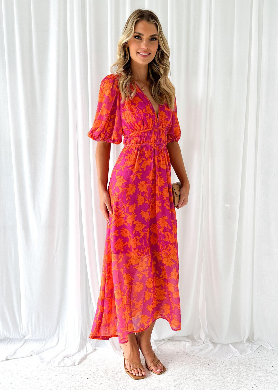 Luna™ | Robe midi florale moderne