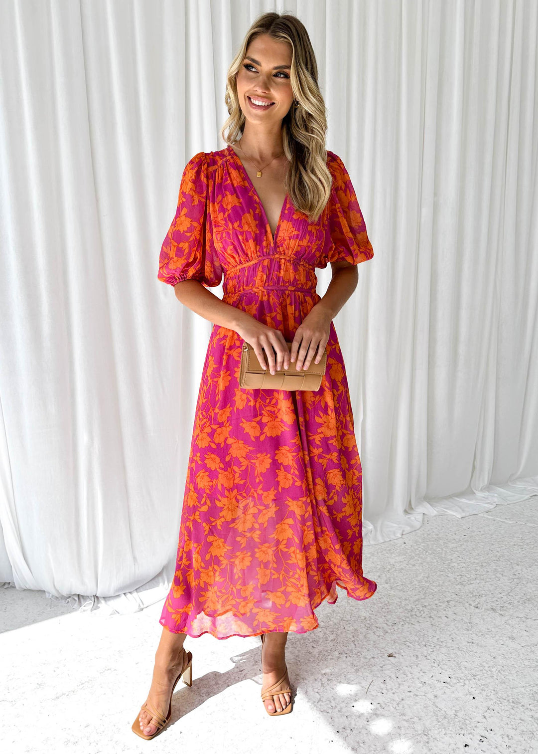 Luna™ | Robe midi florale moderne