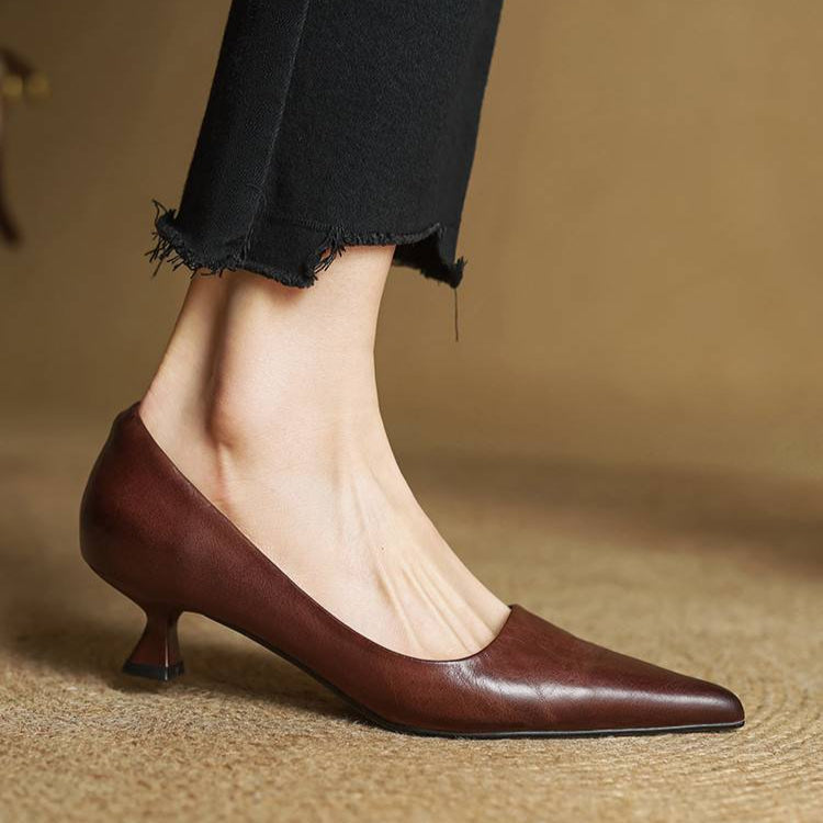 Melisandra – Escarpins à talons en cuir
