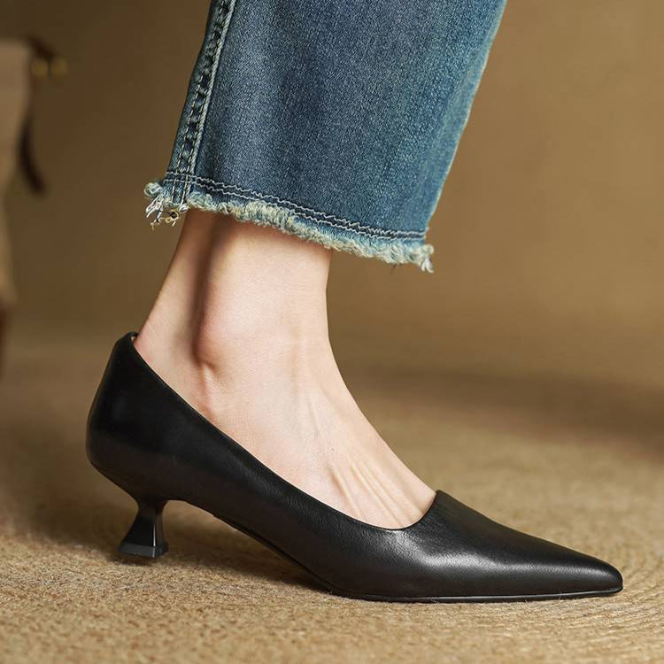 Melisandra – Escarpins à talons en cuir