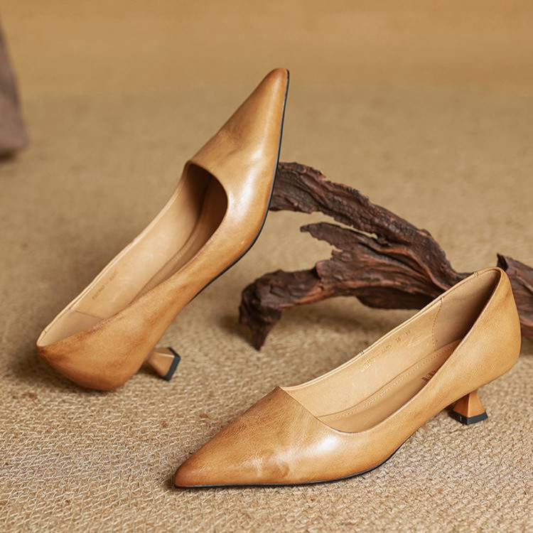 Melisandra – Escarpins à talons en cuir