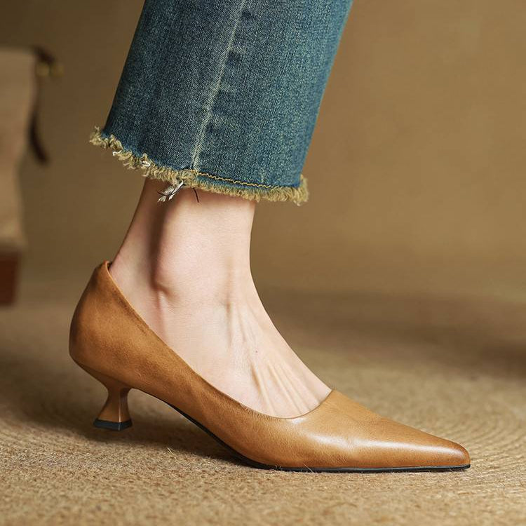 Melisandra – Escarpins à talons en cuir