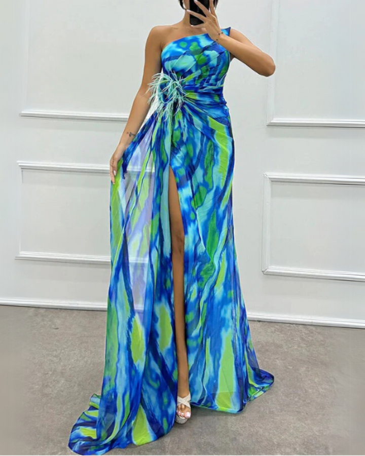 Mia™ | Robe vibrante avec drapé