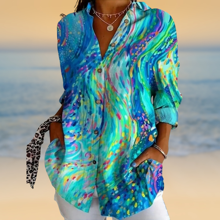 Zefiryna – Blouse aquarelle abstraite