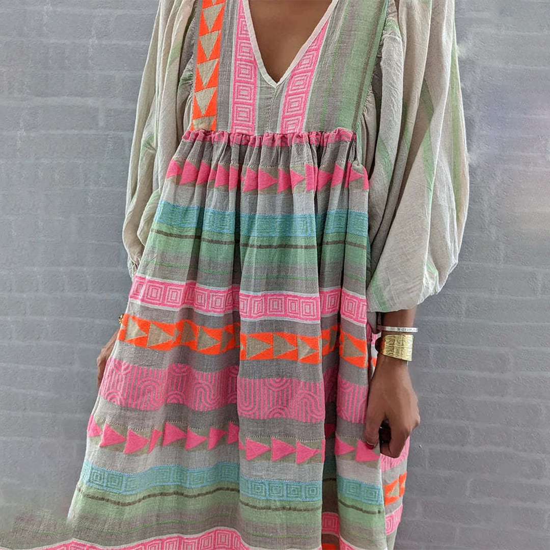 Éléonore | Robe Bohème Patchwork