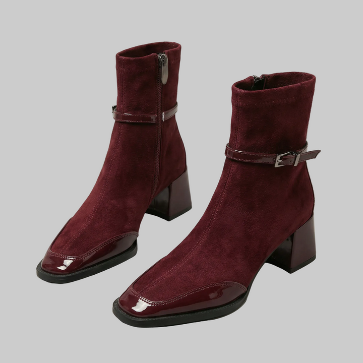 Rom | Bottines élégantes en éco-cuir à talon moyen