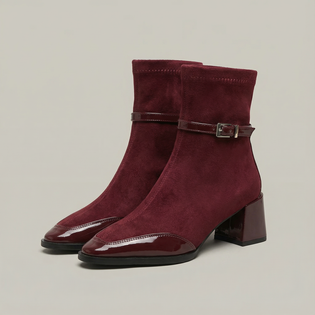 Rom | Bottines élégantes en éco-cuir à talon moyen