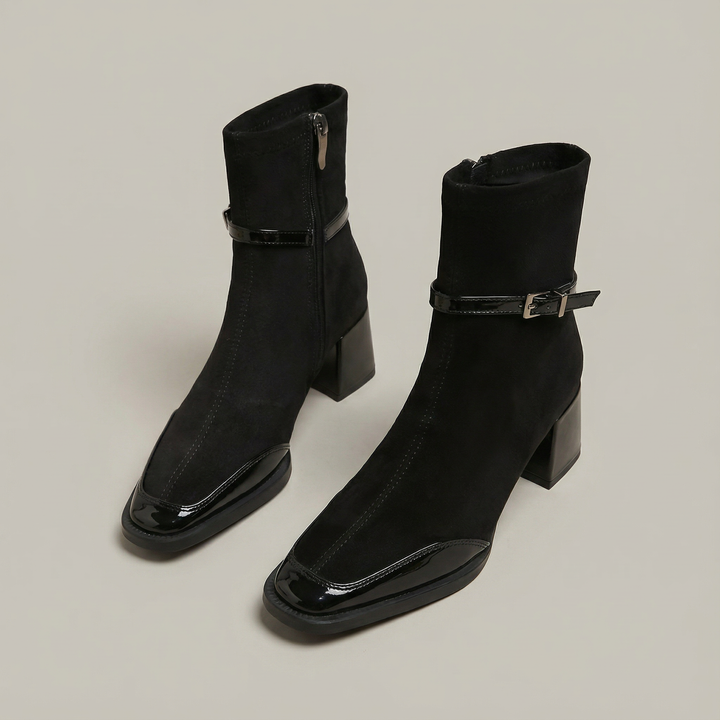 Rom | Bottines élégantes en éco-cuir à talon moyen
