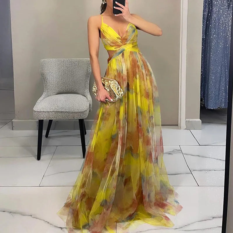 Gisèle | Charmante robe longue à motif floral