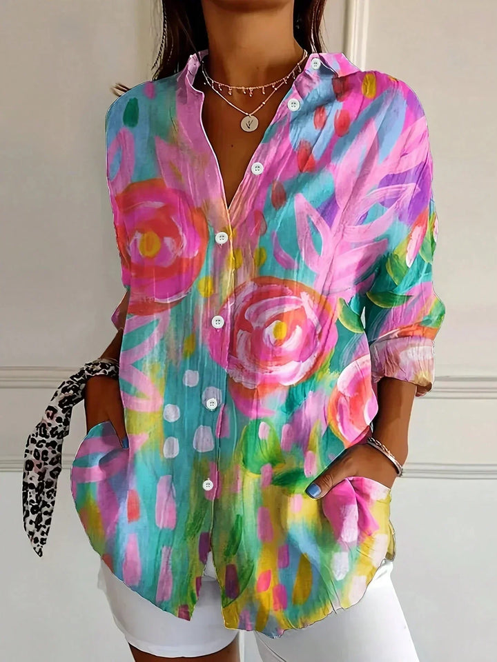 Zaria – Blouse colorée à motifs