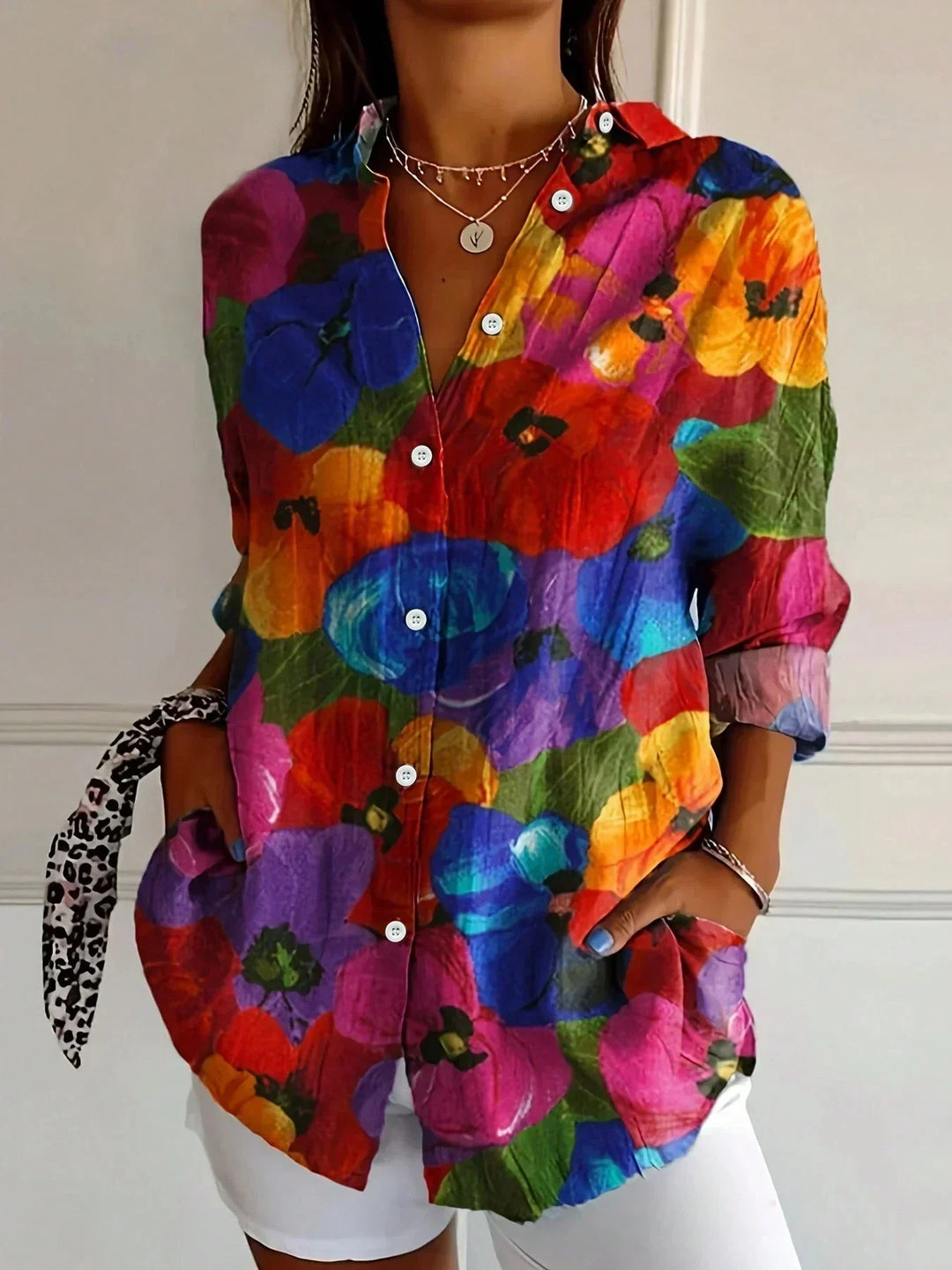 Zaria – Blouse colorée à motifs
