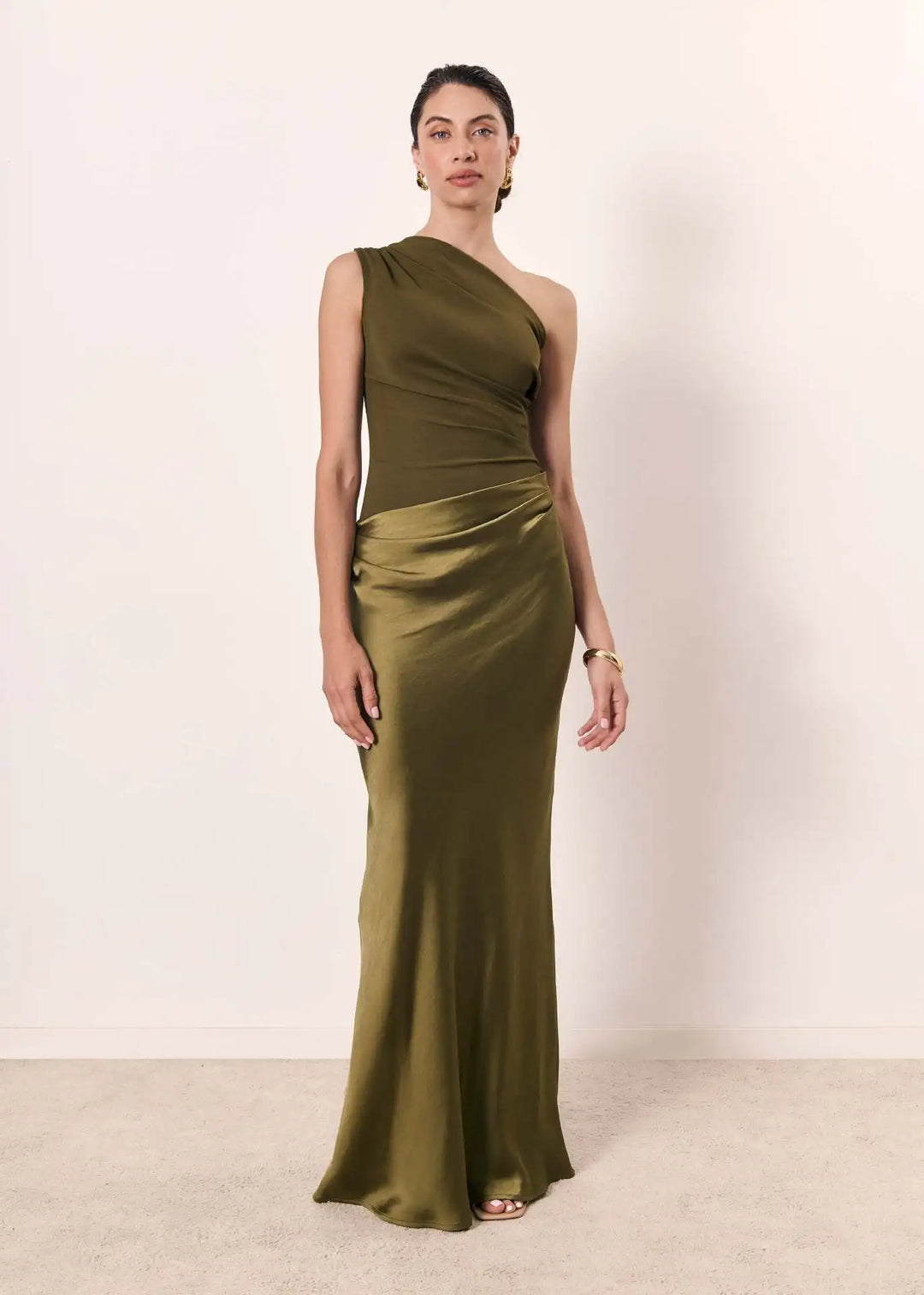 Robe longue de Wina en Satin