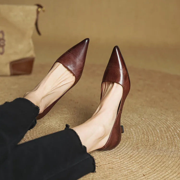 Melisandra – Escarpins à talons en cuir