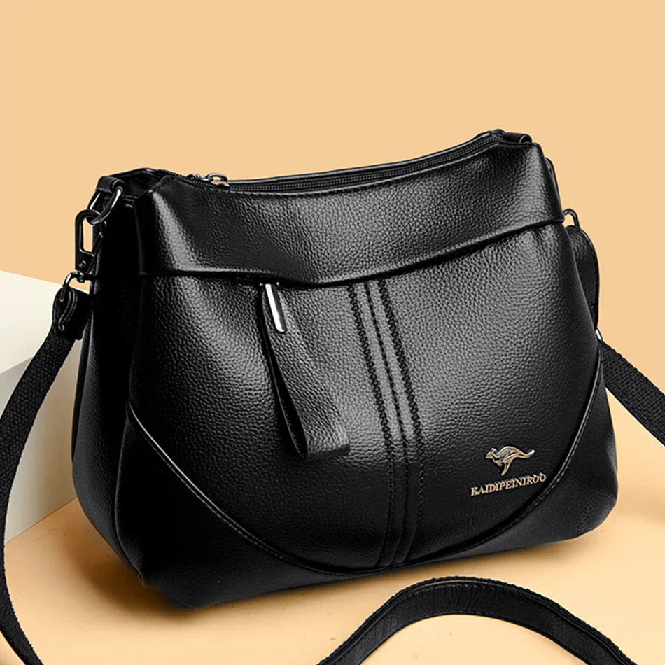 Aneta - Sac de courrier en cuir souple