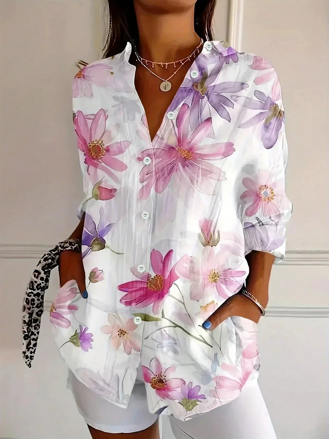 Zaria – Blouse colorée à motifs