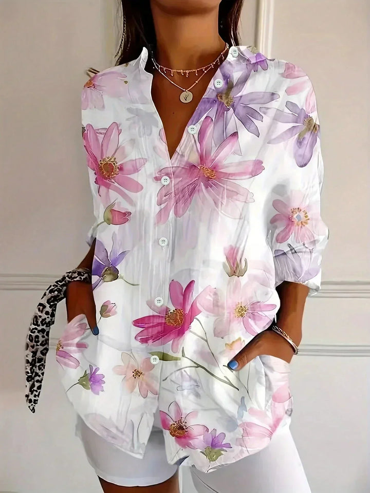 Zaria – Blouse colorée à motifs