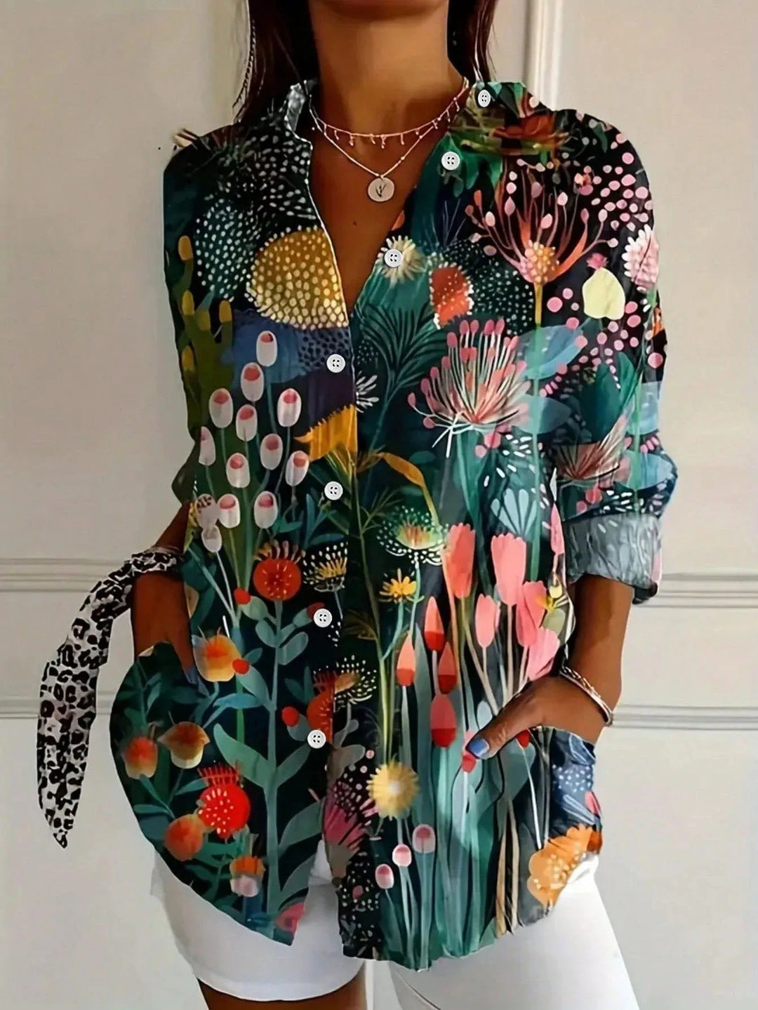 Zaria – Blouse colorée à motifs